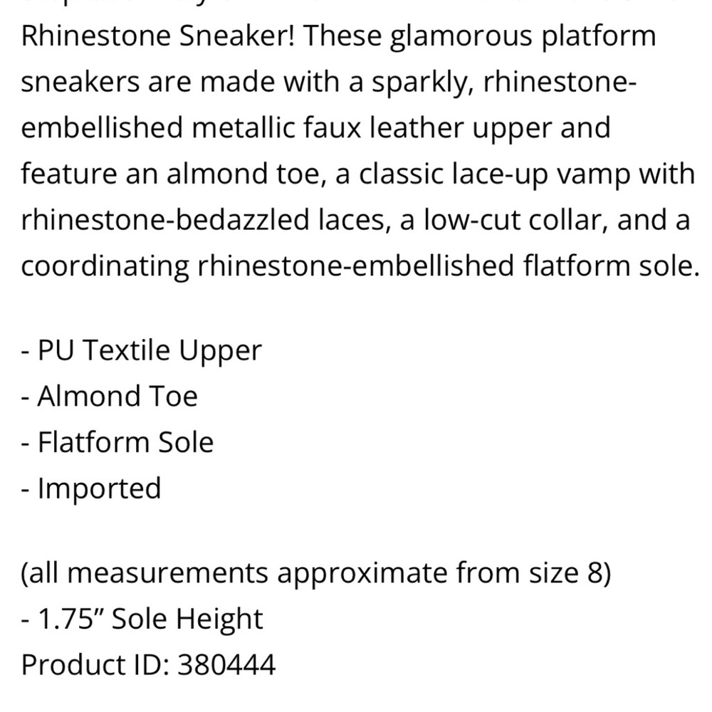 NEW Rhinestone Sneakers - Picture 6 of 6